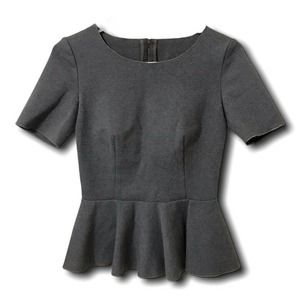 Stella Mccartney Anthracite Gray Jersey Peplum 0